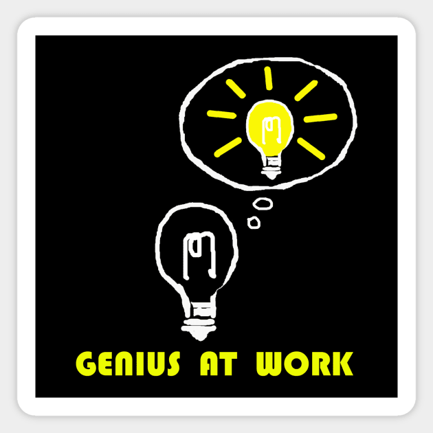 Genius at work Sticker by NewSignCreation